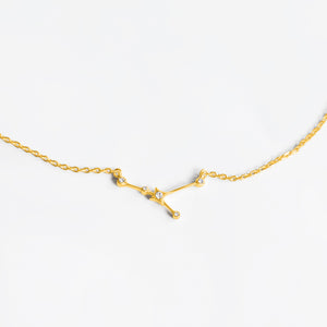 Zodiac Constellation Pendant (Cancer) - Gold